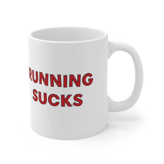 Running sucks white mug